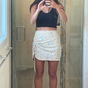 Pacsun floral mini skirt side tie
